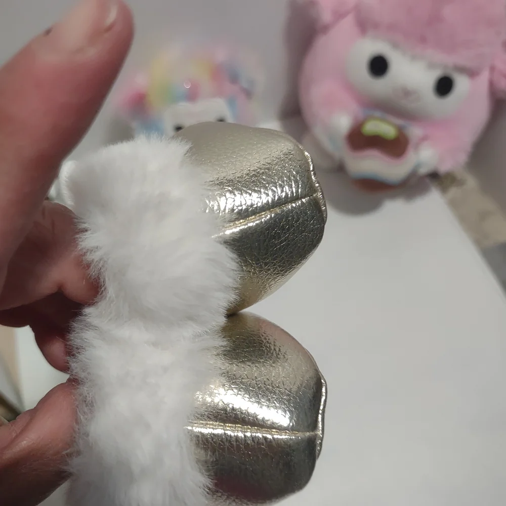 Gold and White Baby Booties